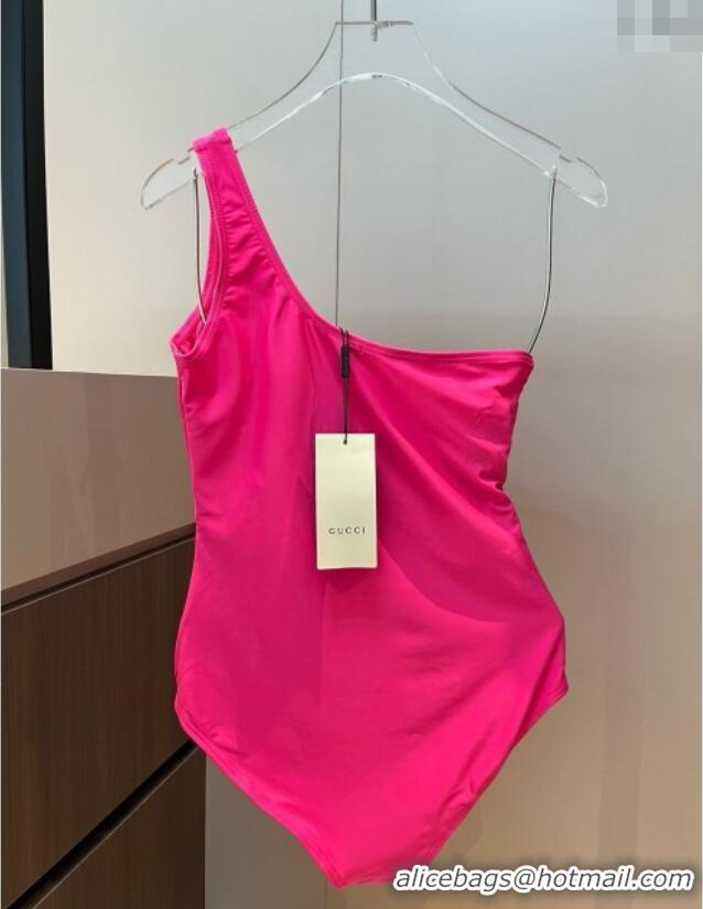 ​Buy Fashionable Gucci One-Piece Swimwear with One Strap 0313 Dark Pink 2025