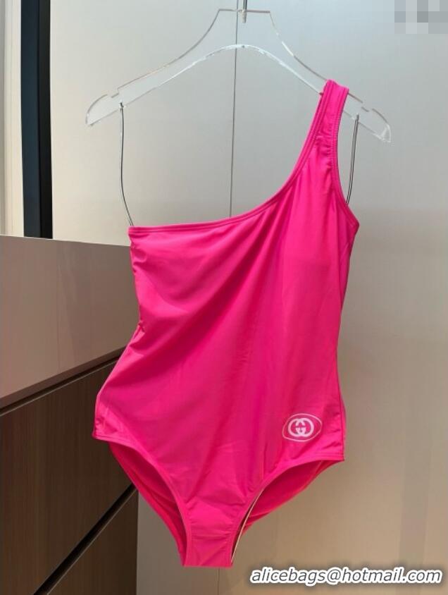 ​Buy Fashionable Gucci One-Piece Swimwear with One Strap 0313 Dark Pink 2025
