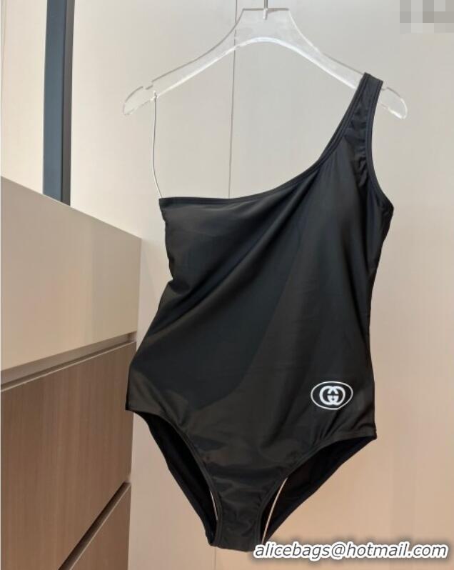 ﻿​Most Popular Gucci One-Piece Swimwear with One Strap 0313 Black 2025