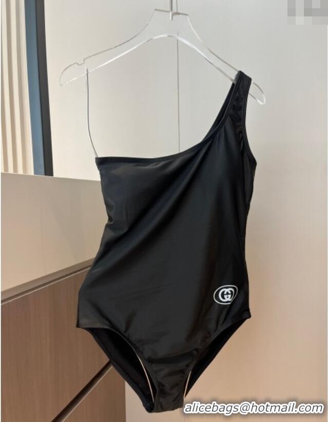 ﻿​Most Popular Gucci One-Piece Swimwear with One Strap 0313 Black 2025