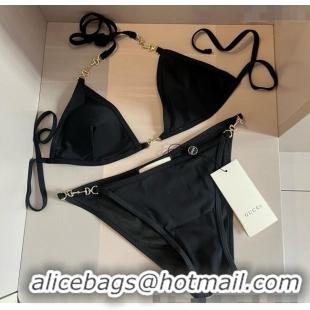 Low Price Gucci Two-Pieces Swimwear with Horsebit 0313 Black 2025