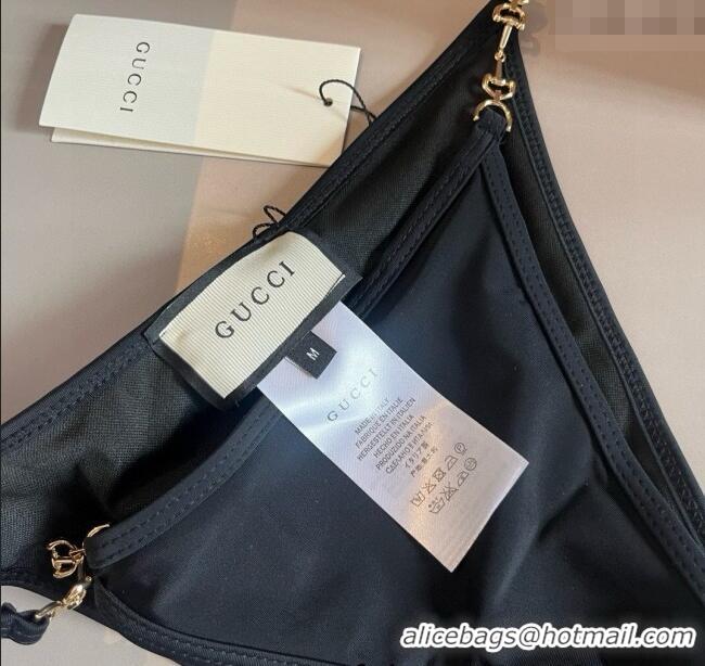 Low Price Gucci Two-Pieces Swimwear with Horsebit 0313 Black 2025