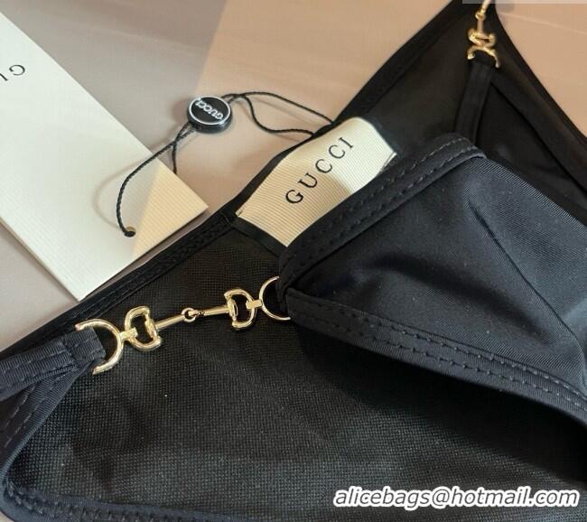 Low Price Gucci Two-Pieces Swimwear with Horsebit 0313 Black 2025