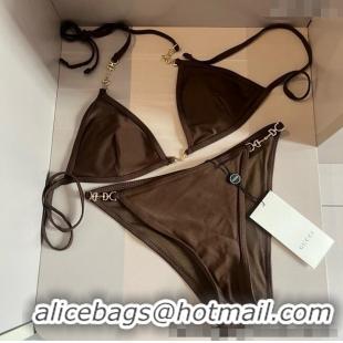 ​Low Cost Gucci Two-Pieces Swimwear with Horsebit 0313 Brown 2025