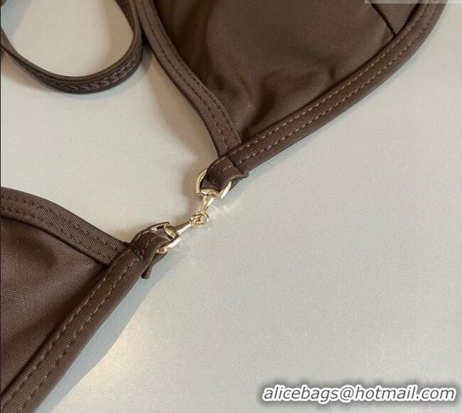 ​Low Cost Gucci Two-Pieces Swimwear with Horsebit 0313 Brown 2025