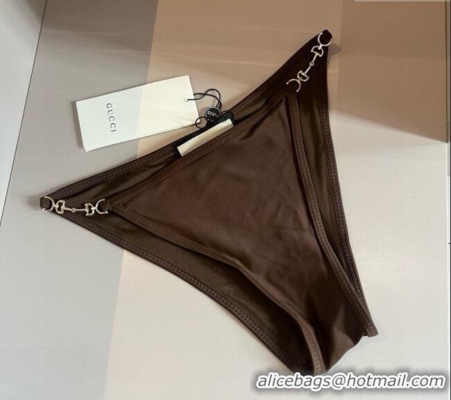 ​Low Cost Gucci Two-Pieces Swimwear with Horsebit 0313 Brown 2025