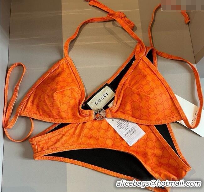 ​Best Quality Gucci Two-Pieces Swimwear with Interlocking G 0313 Orange 2025