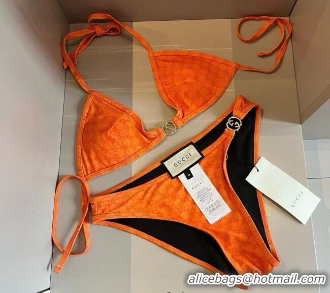 ​Best Quality Gucci Two-Pieces Swimwear with Interlocking G 0313 Orange 2025