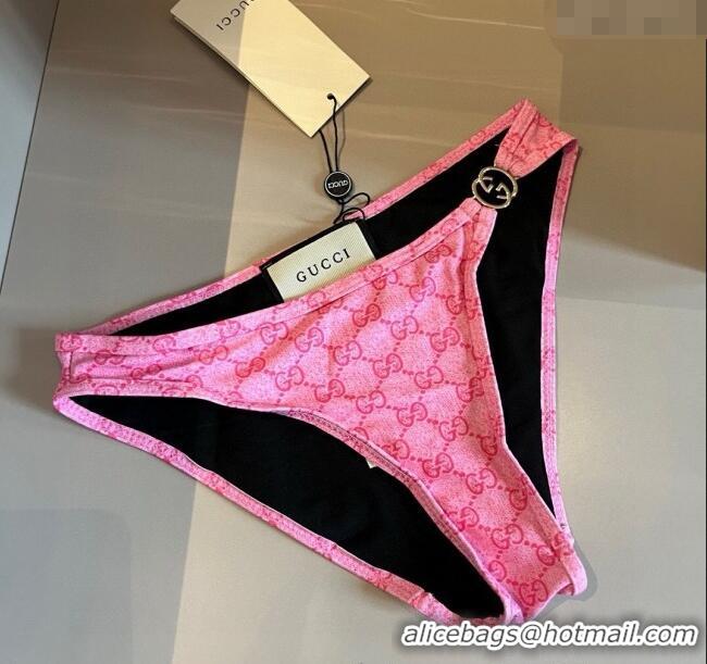 Top Design Gucci Two-Pieces Swimwear with Interlocking G 0313 Pink 2025