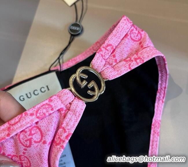 Top Design Gucci Two-Pieces Swimwear with Interlocking G 0313 Pink 2025