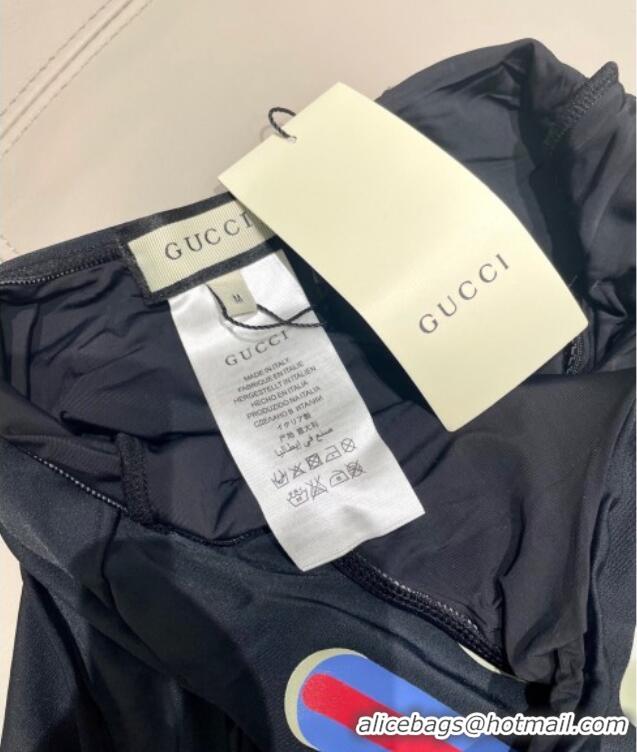 ​Good Product Gucci One-Piece Swimwear with Web Logo 0313 Black/Blue 2025