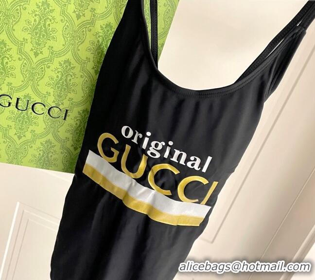 ​Buy Fashionable Gucci One-Piece Swimwear with Web Logo 0313 Black/Gold 2025
