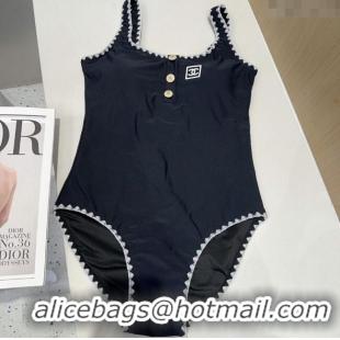 Promotional Chanel One-Piece Swimwear with Trim 0313 Black 2025