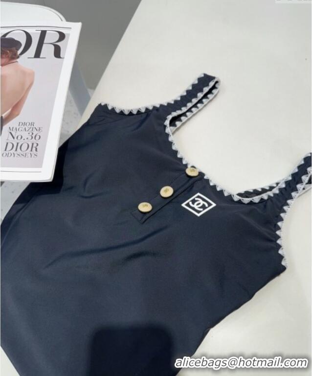 Promotional Chanel One-Piece Swimwear with Trim 0313 Black 2025