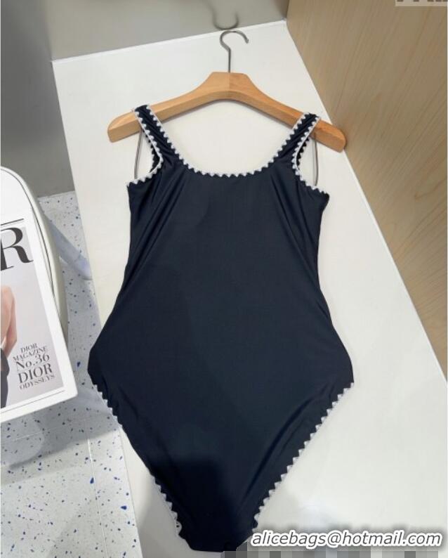 Promotional Chanel One-Piece Swimwear with Trim 0313 Black 2025