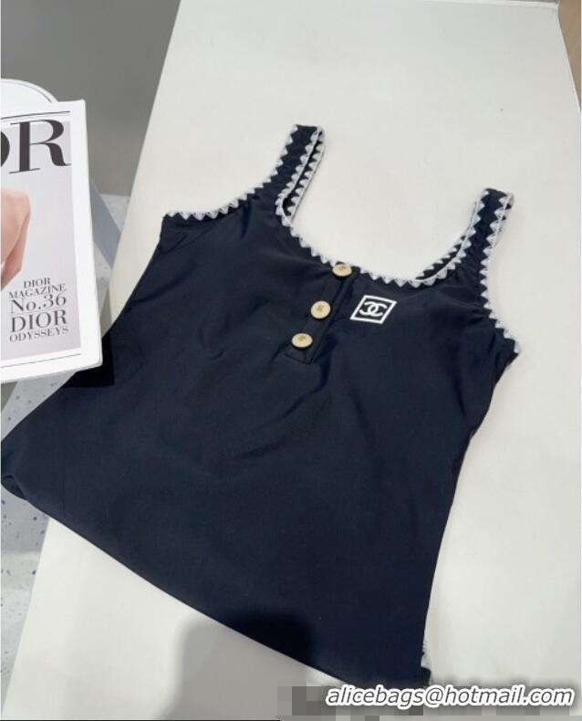 Promotional Chanel One-Piece Swimwear with Trim 0313 Black 2025