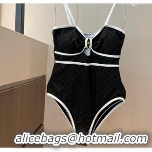 Best Quality Chanel Two-Pieces Swimwear with Openwork 0313 Black 2025