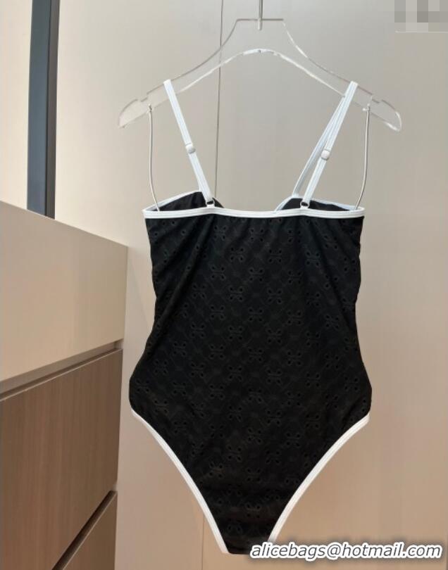 Best Quality Chanel Two-Pieces Swimwear with Openwork 0313 Black 2025