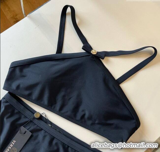 ​Luxury Cheap Versace Two-Pieces Swimwear with Bow 0313 Black 2025