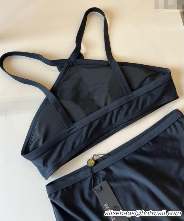​Luxury Cheap Versace Two-Pieces Swimwear with Bow 0313 Black 2025