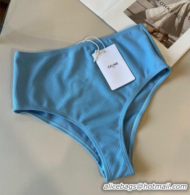 New Fashion Celine Cotton Two-Pieces Swimwear 0313 Light Blue 2025