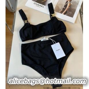 ​Best Product Celine Cotton Two-Pieces Swimwear 0313 Black 2025