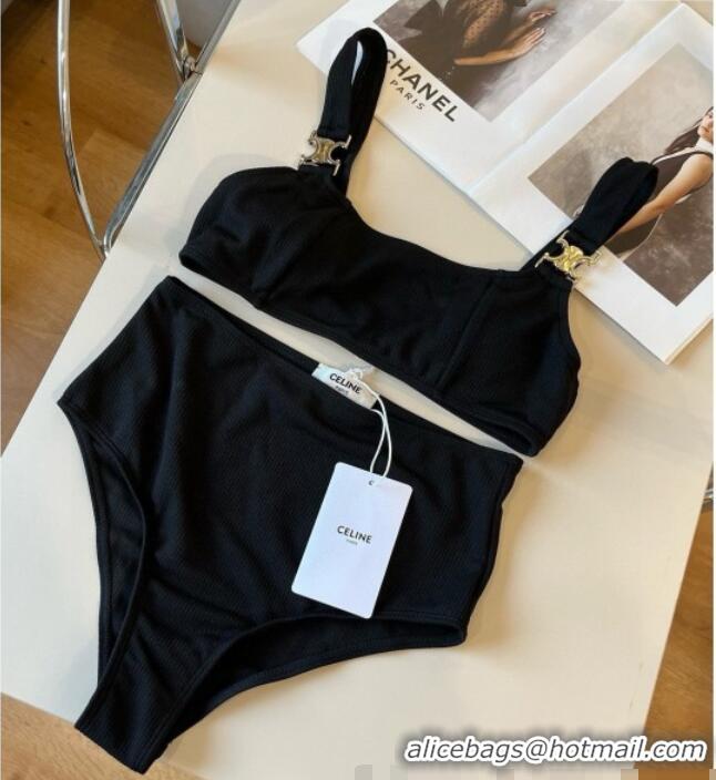 ​Best Product Celine Cotton Two-Pieces Swimwear 0313 Black 2025