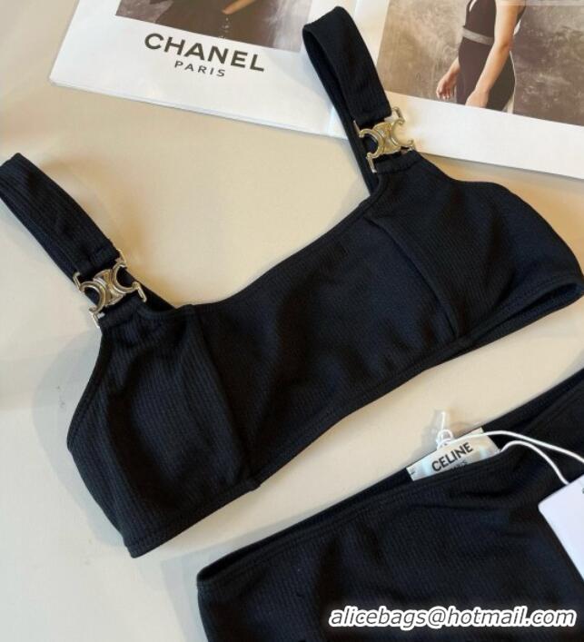 ​Best Product Celine Cotton Two-Pieces Swimwear 0313 Black 2025