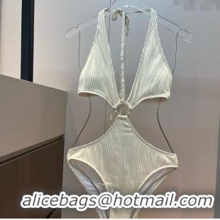Buy Cheapest Celine Cutout One-Piece Swimwear 0313 White 2025