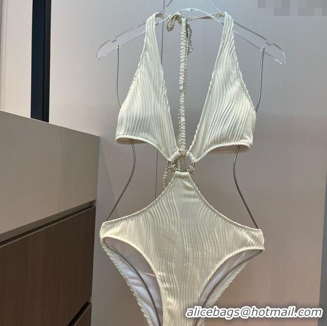 Buy Cheapest Celine Cutout One-Piece Swimwear 0313 White 2025