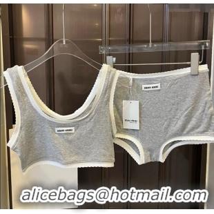 Low Cost Miu Miu Knit Two-Pieces Swimwear 0313 Grey 2025