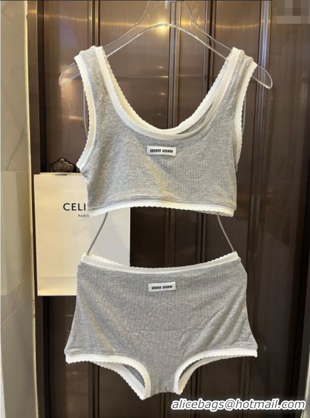 Low Cost Miu Miu Knit Two-Pieces Swimwear 0313 Grey 2025