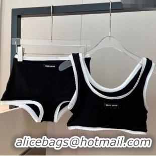 ​Unique Style Miu Miu Knit Two-Pieces Swimwear 0313 Black 2025