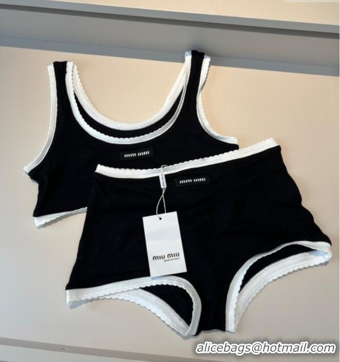​Unique Style Miu Miu Knit Two-Pieces Swimwear 0313 Black 2025