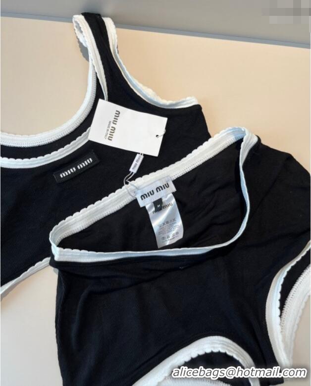 ​Unique Style Miu Miu Knit Two-Pieces Swimwear 0313 Black 2025