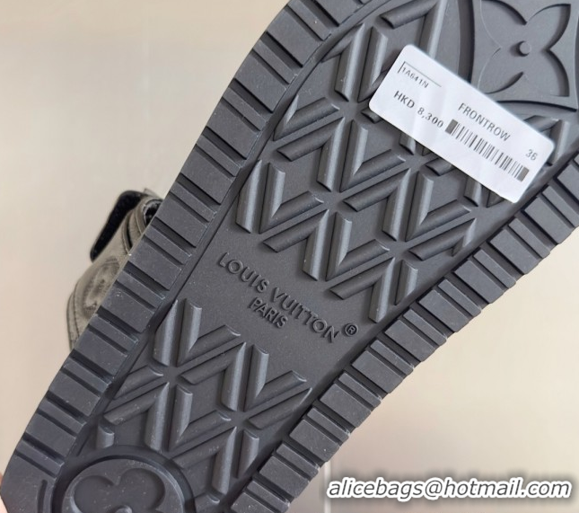 Top Grade Louis Vuitton LV Sunset Flat Comfort Slides Sandal in Perforated Leather with Monogram Flower Black 2025 1AD81