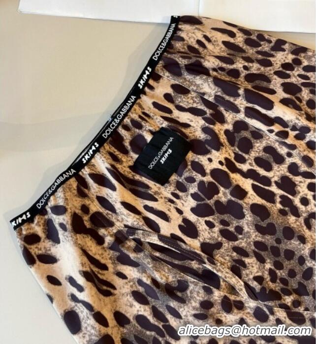Promotional Dolce & Gabbana Leopard Print Two-Pieces Swimwear 13111 Brown 2025