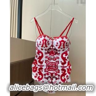 Good Quality Dolce & Gabbana One-Piece Swimwear 0313 Red 2025
