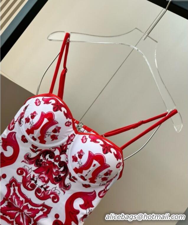 Good Quality Dolce & Gabbana One-Piece Swimwear 0313 Red 2025