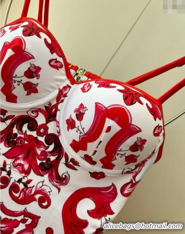 Good Quality Dolce & Gabbana One-Piece Swimwear 0313 Red 2025