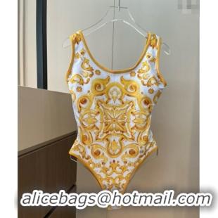 ​Promotional Dolce & Gabbana One-Piece Swimwear 0313 Yellow/White 2025