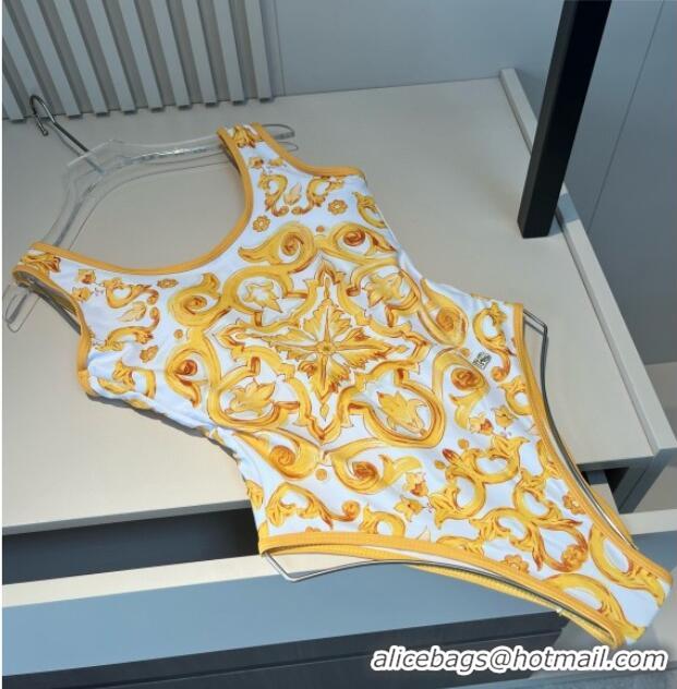 ​Promotional Dolce & Gabbana One-Piece Swimwear 0313 Yellow/White 2025
