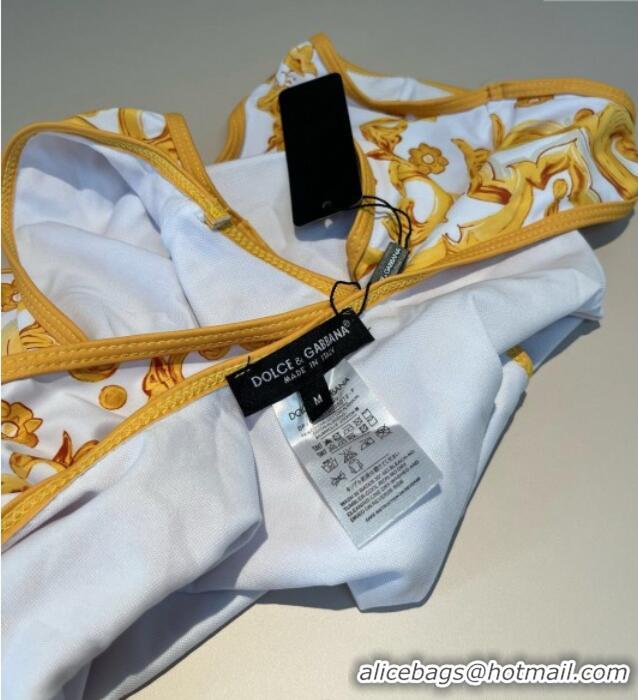 ​Promotional Dolce & Gabbana One-Piece Swimwear 0313 Yellow/White 2025