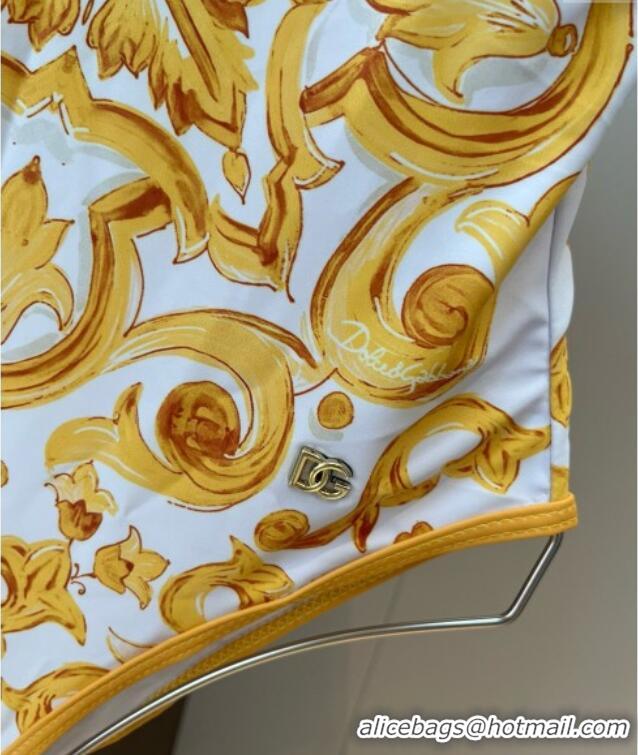 ​Promotional Dolce & Gabbana One-Piece Swimwear 0313 Yellow/White 2025