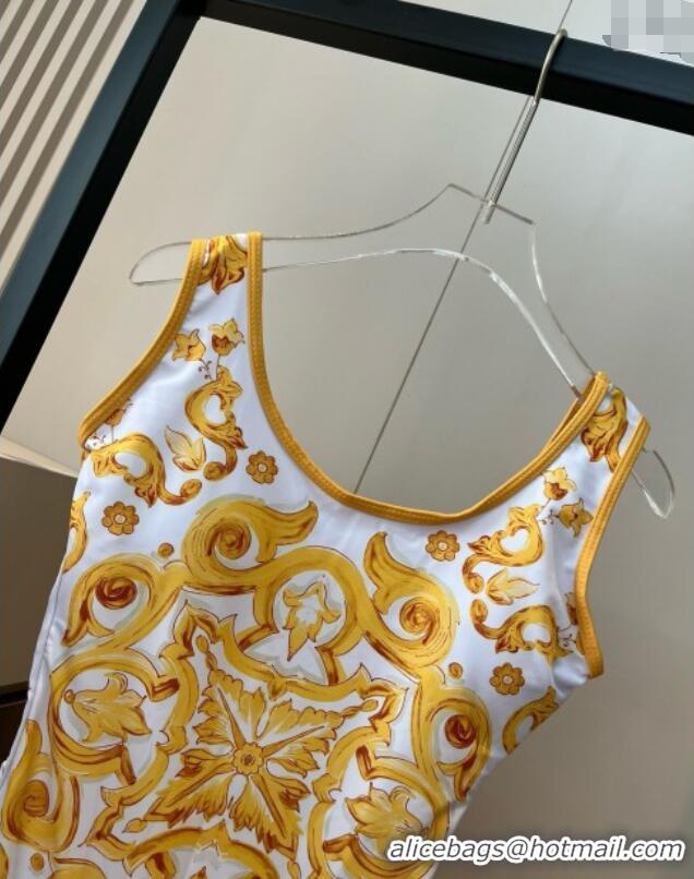 ​Promotional Dolce & Gabbana One-Piece Swimwear 0313 Yellow/White 2025