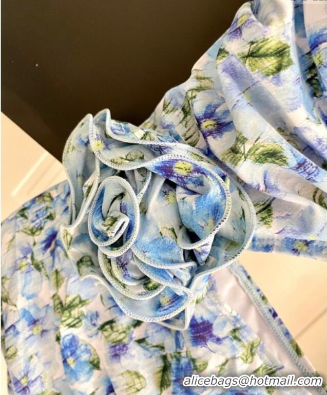 ​Low Cost Dolce & Gabbana One-Piece Swimwear with Bloom 0313 Blue 2025