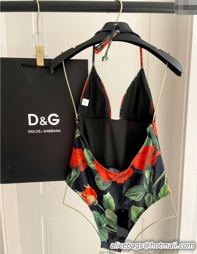 ​Shop Inexpensive Dolce & Gabbana Rose One-Piece Swimwear D0313 2025