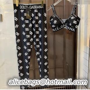​Super Quality Dolce & Gabbana DG Yoga Activewear Set 0314 Black/White 2025