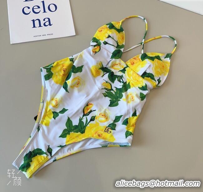 Good Taste Dolce & Gabbana One-Piece Swimwear 0314 White/Yellow/Green 2025
