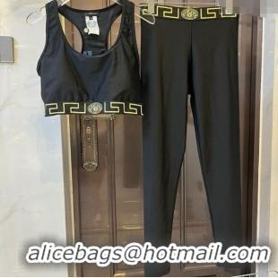Top Quality Versace Yoga Activewear Set 0314 Black/Yellow 2025